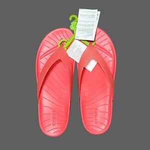 Crocs Splash Flip Flops Womens Pink USW9 NWT Neon Watermelon 208534-6VT